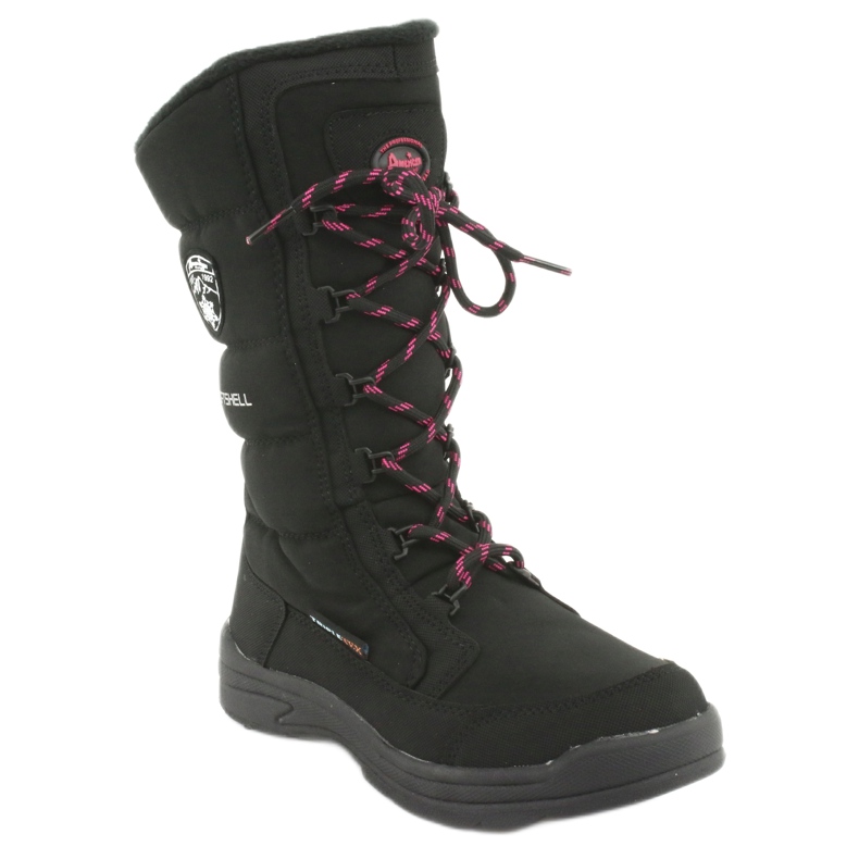 Bottes de neige avec membrane American Club SN12 en noir le noir rose 1 Bottes de neige avec membrane American Club SN12 en noir le noir rose 1