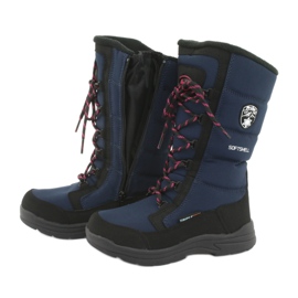 Bottes de neige avec membrane American Club SN12 noir bleu marine rose 5