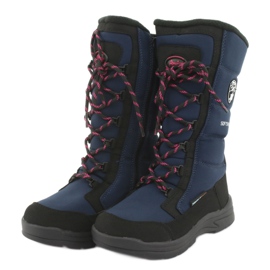 Bottes de neige avec membrane American Club SN12 noir bleu marine rose 3