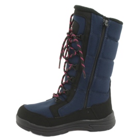 Bottes de neige avec membrane American Club SN12 noir bleu marine rose 2