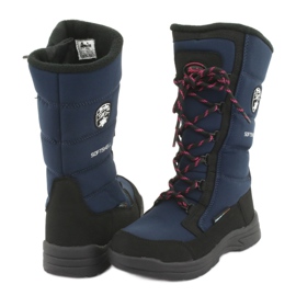 Bottes de neige avec membrane American Club SN12 noir bleu marine rose 4