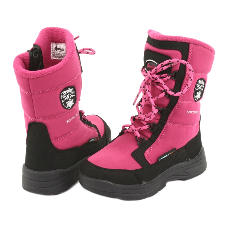 Bottes de neige avec American club SN13 membrane rose / noire le noir 4