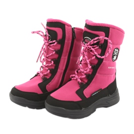 Bottes de neige avec American club SN13 membrane rose / noire le noir 3