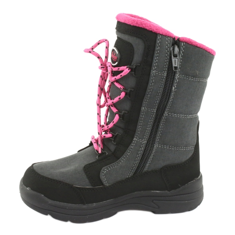 Bottes de neige avec membrane American club SN13 grise noir rose 2