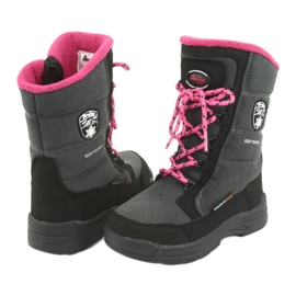 Bottes de neige avec membrane American club SN13 grise noir rose 4