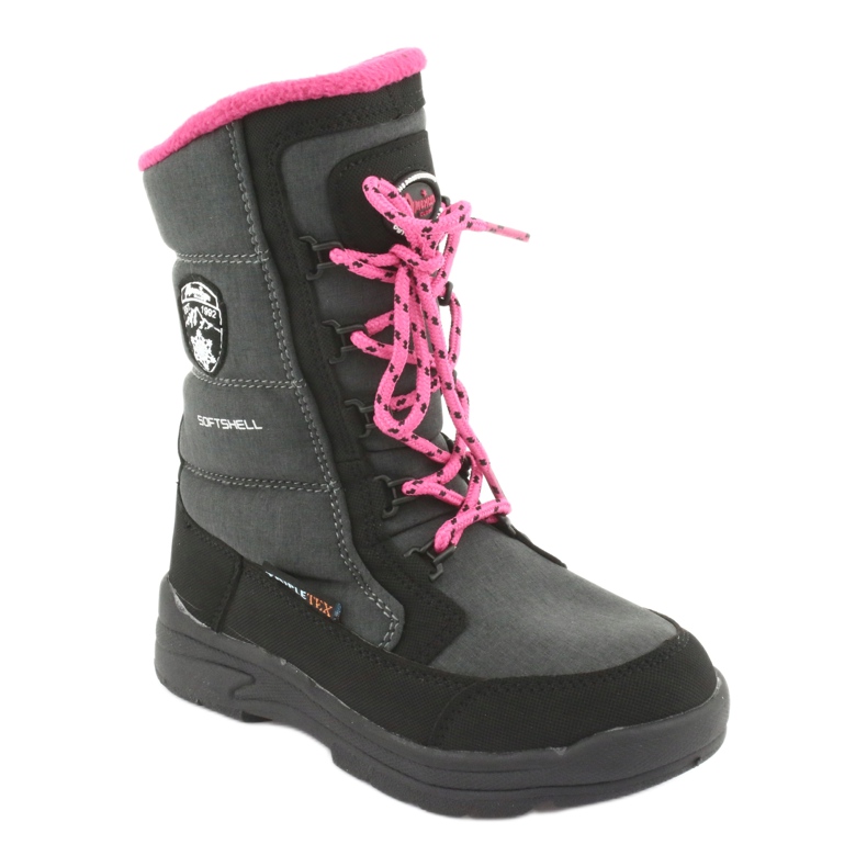 Bottes de neige avec membrane American club SN13 grise le noir rose 1