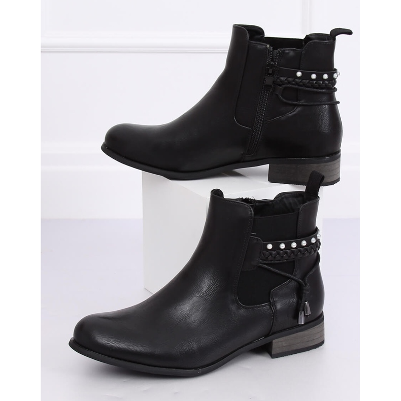 Bottines Chelsea noires pour femmes 846 Black le noir 2