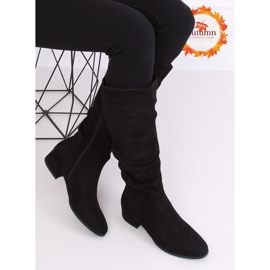 Bottines femme en daim noir noir 3005 Noir le noir 1