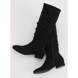 Bottines femme en daim noir noir 3005 Noir le noir 2