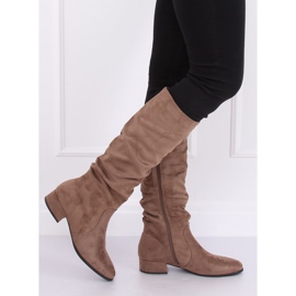 Bottines femme en daim beige 3005 Kaki 5