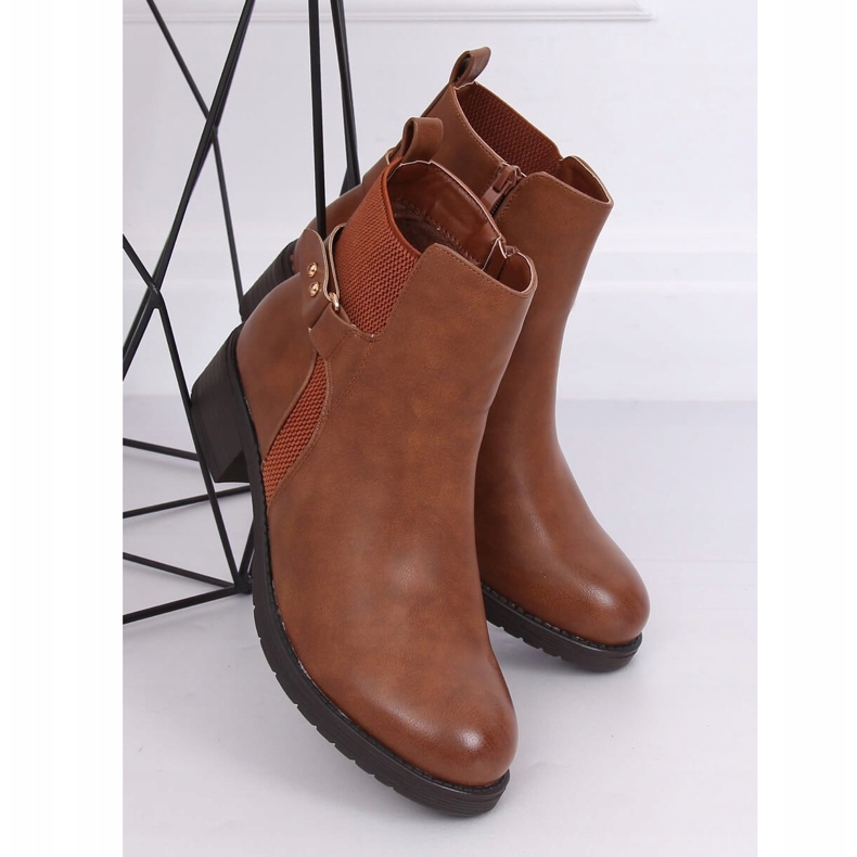 Camel 1089 Bottines Chelsea Camel brun 2