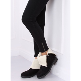 Bottines femme en daim noir S118 Noir le noir 2