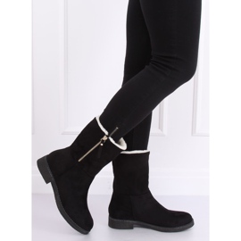 Bottines femme en daim noir S118 Noir le noir 3