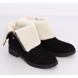 Bottines femme en daim noir S118 Noir le noir 4
