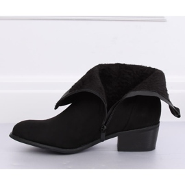 Bottines femme en daim noir noir 3893 Noir le noir 4