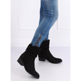 Bottines femme en daim noir noir 3893 Noir le noir 3