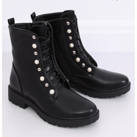 Bottines à lacets noires BH123-KB Noir le noir 1