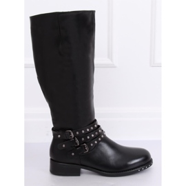 Noir Bottes d'équitation à crampons Y208 Noir 1