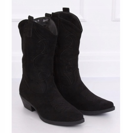 Bottes de cowboy noires pour femmes NC972 Noir le noir 1 Bottes de cowboy noires pour femmes NC972 Noir le noir 1