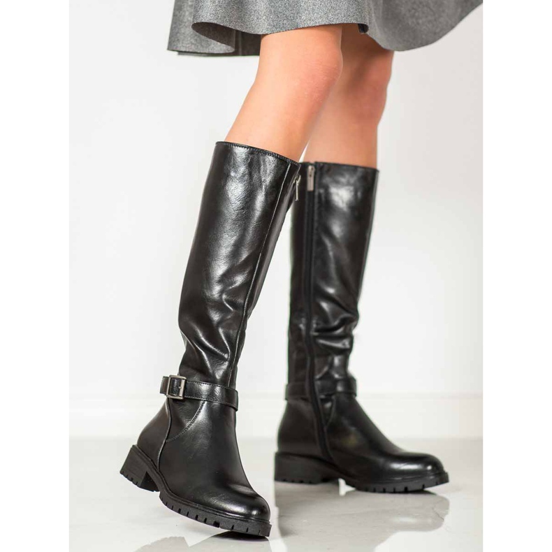 Filippo Bottes noires avec élastique le noir 2