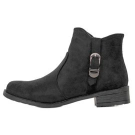 Small Swan Bottines en daim noir le noir 5