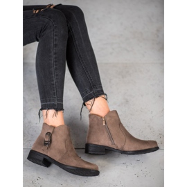 Small Swan Bottines en daim beige 3