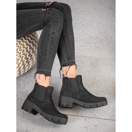 SHELOVET Bottines Chelsea sur la plateforme noir 2