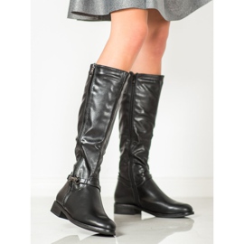 Super Me Bottes d'équitation avec fermeture éclair noir 2
