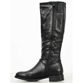 Super Me Bottes d'équitation avec fermeture éclair noir 1