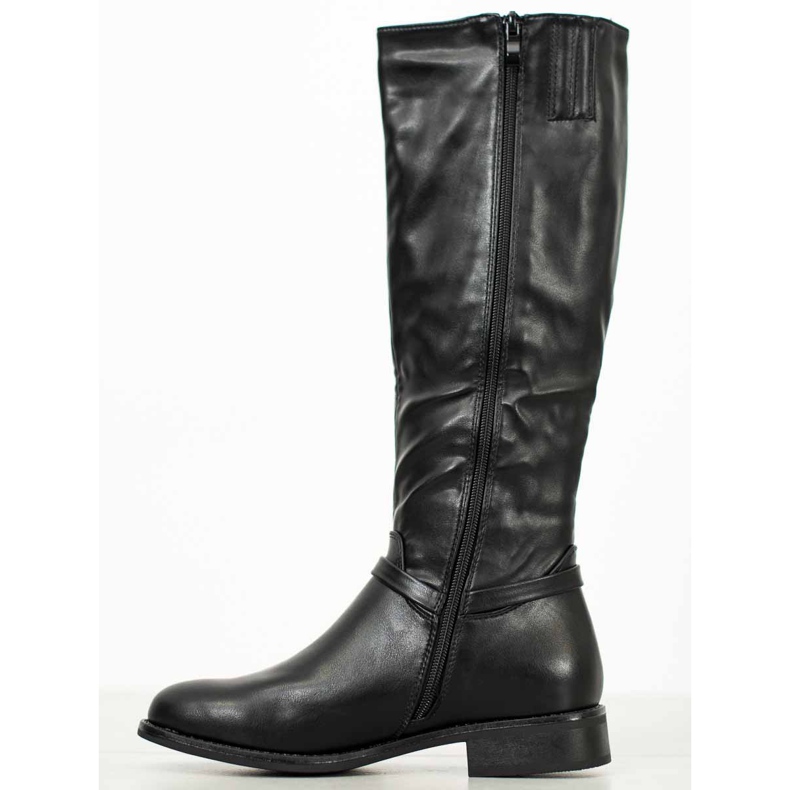 Super Me Bottes d'équitation avec fermeture éclair noir 1