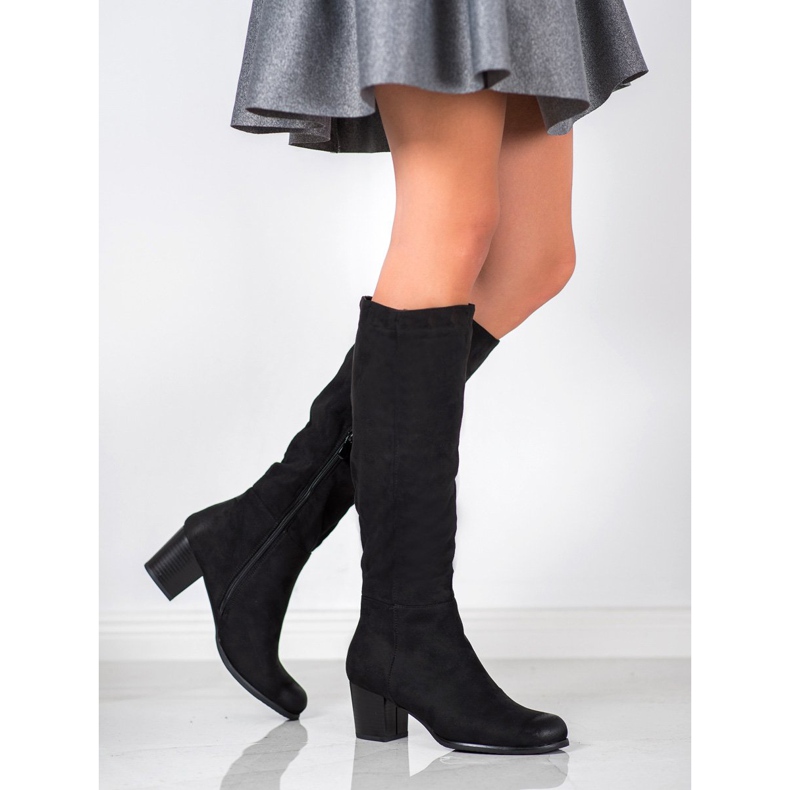 Bottes classiques sur le talon VINCEZA le noir 1 Bottes classiques sur le talon VINCEZA le noir 1