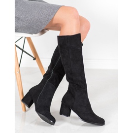 Goodin Bottes en daim classiques noir 2
