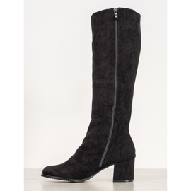 Goodin Bottes en daim classiques noir 1