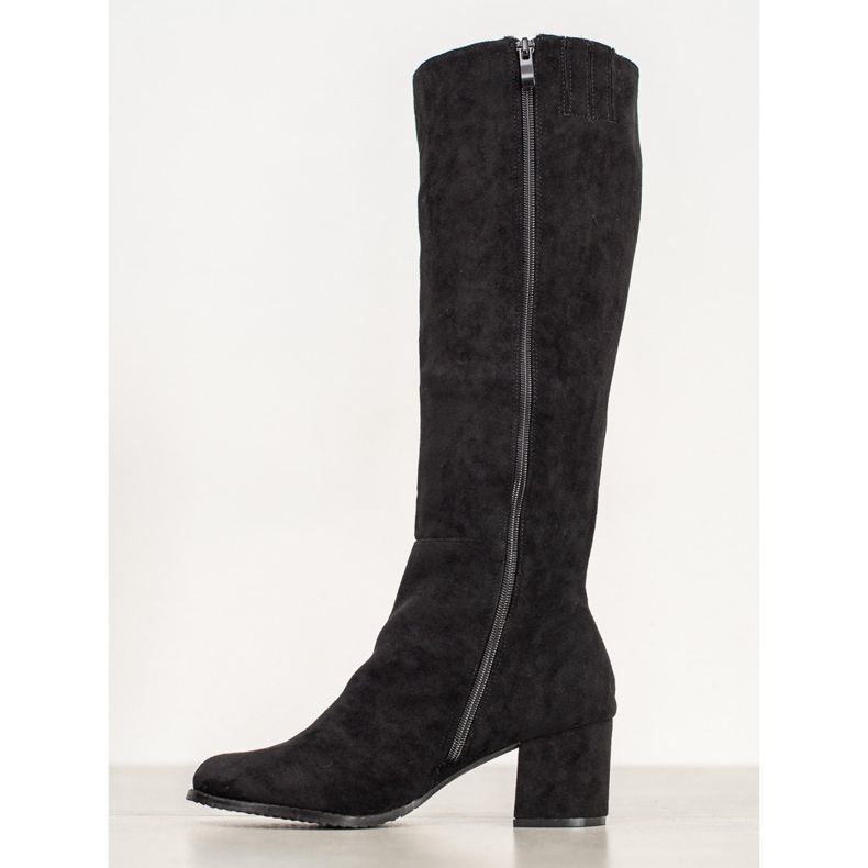 Goodin Bottes en daim classiques le noir 1