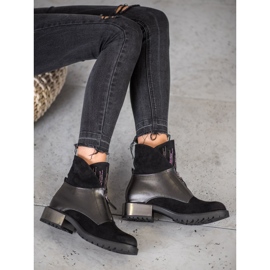 Goodin Bottes de mode chaudes noir gris 2