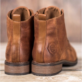 Goodin Trappeurs élégants en cuir écologique brun 2 Goodin Trappeurs élégants en cuir écologique brun 2