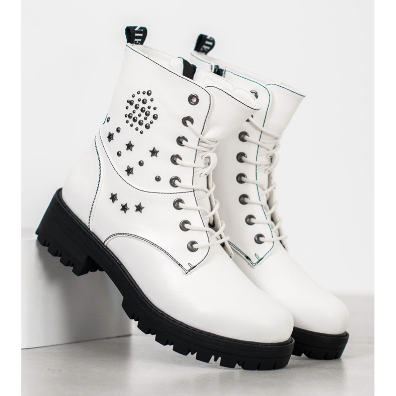 Goodin Trappeurs blancs avec des étoiles 1