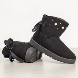 SHELOVET Mukluki avec des perles noir 1