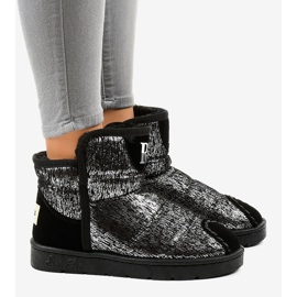 Bottes esquimaux argentées avec émeu FC232-19 gris 2 Bottes esquimaux argentées avec émeu FC232-19 gris 2