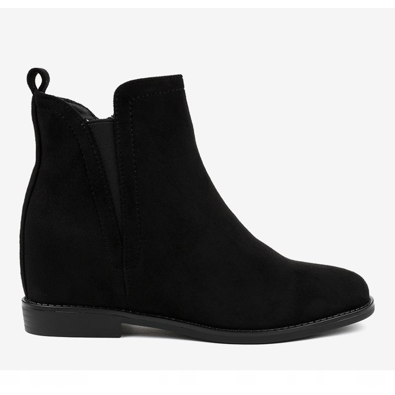 Bottines Chelsea noires à talon compensé BM279 le noir 2