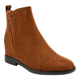 Bottines Chelsea marron avec un coin BM279 brun 1