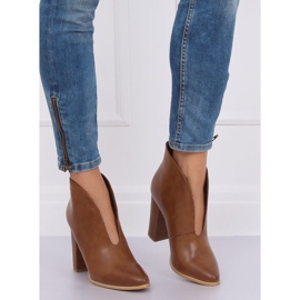 Boots à découpe marron RB38P Camel brun 4