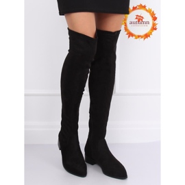 Cuissardes à talons plats noir RB34P Noir le noir 1