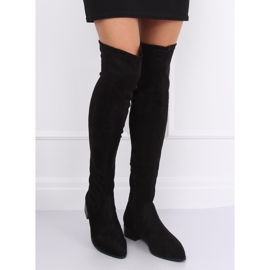 Cuissardes à talons plats noir RB34P Noir le noir 3
