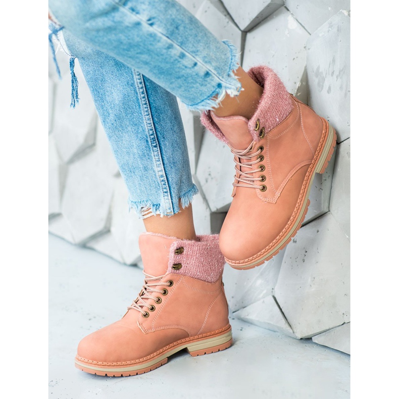 SHELOVET Trappeurs à paillettes rose 1 SHELOVET Trappeurs à paillettes rose 1