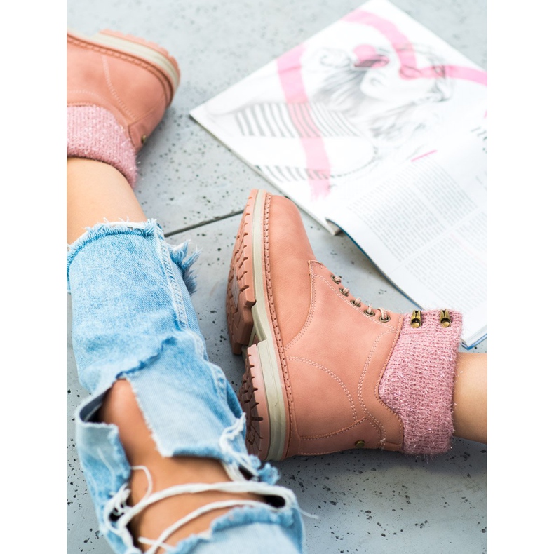 SHELOVET Trappeurs à paillettes rose 2 SHELOVET Trappeurs à paillettes rose 2