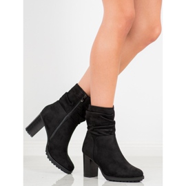 Super Me Bottines en daim avec fermeture éclair le noir 3