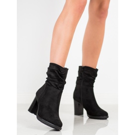 Super Me Bottines en daim avec fermeture éclair le noir 4