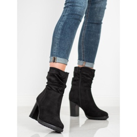 Super Me Bottines en daim avec fermeture éclair le noir 6