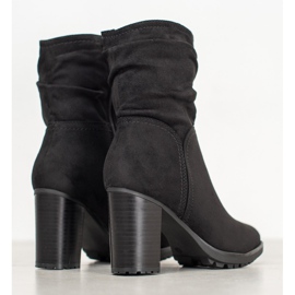Super Me Bottines en daim avec fermeture éclair le noir 1
